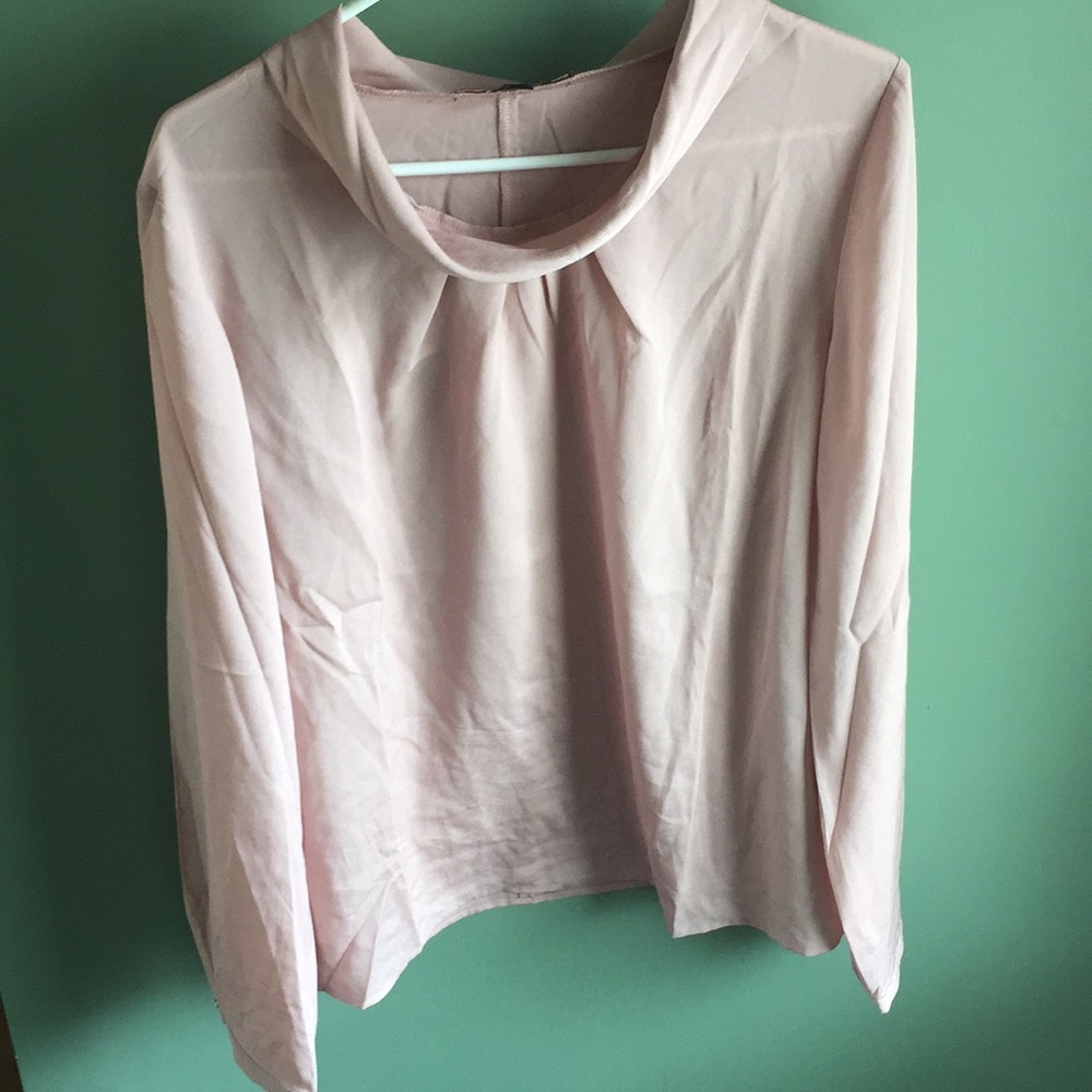 Blush long sleeve blouse